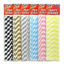 Party Dimensions Elegant Pastel Paper Straws Smoothie Cups