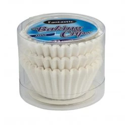 OnlyOneStopShop Fantastic White Baking Cups Mini 72 Ct