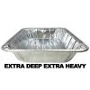 Nicole Collection Disposable Aluminum 1/2 SIZE EXTRA DEEP EXTRA HEAVY FOIL PAN 12 3/4" L X 10 3/8" W X 4 3/16" D 10PK