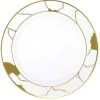Decorline Clearance Sale SALE Marble Collections Dinner Plate White & Gold 10.25" 10 Count