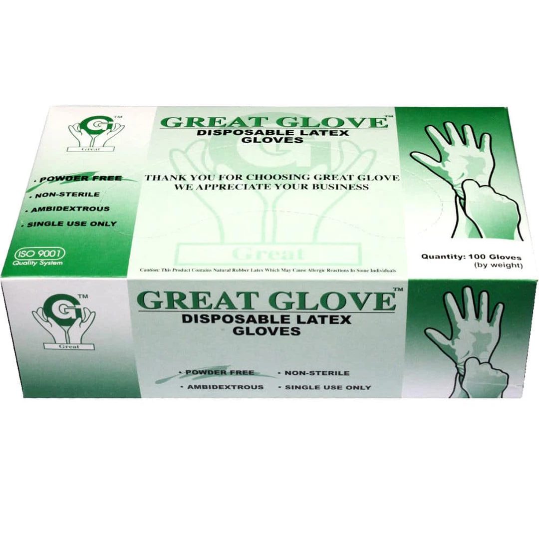 OnlyOneStopShop 100 PC Latex Powder Free Disposable Gloves - Medium 2 OnlyOneStopShop 100 PC Latex Powder Free Disposable Gloves - Medium