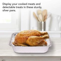 Nicole Collection Disposable Aluminum Pan 1/2 Size Deep Foil Pan Regular Weight 9' X 13" 12 Nicole Collection Disposable Aluminum Pan 1/2 Size Deep Foil Pan Regular Weight 9' X 13