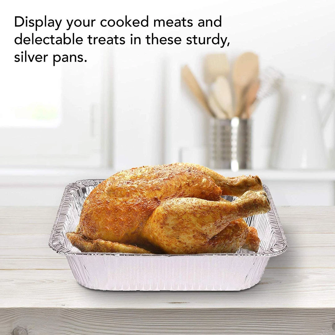 Nicole Collection Disposable Aluminum Pan 1/2 Size Deep Foil Pan Regular Weight 9' X 13" 6 Nicole Collection Disposable Aluminum Pan 1/2 Size Deep Foil Pan Regular Weight 9' X 13"