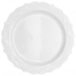 Decorline Clearance Sale SALE Elegant Collections Dinner Plate White 10.25" 10 Count