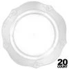Decorline SALE Antique Collection Plastic Dinner Plates Clear 10" 20 Count