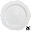 Decorline Elegant Plates Antique Collection Plastic Dinner Plates White 10"