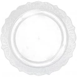 Decorline Clearance Sale SALE Elegant Collections Dinner Plate Clear 10.25" 10 Count