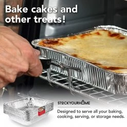 Nicole Collection Disposable Aluminum Pan 1/2 Size Deep Foil Pan Regular Weight 9' X 13" 13 Nicole Collection Disposable Aluminum Pan 1/2 Size Deep Foil Pan Regular Weight 9' X 13