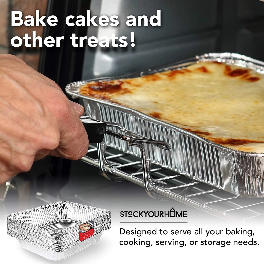 Nicole Collection Disposable Aluminum Pan 1/2 Size Deep Foil Pan Regular Weight 9' X 13" 7 Nicole Collection Disposable Aluminum Pan 1/2 Size Deep Foil Pan Regular Weight 9' X 13"