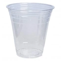 OnlyOneStopShop Smoothie Cups Crystal Ultra Clear PET Plastic Cups 12 Oz