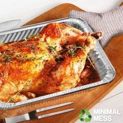 Nicole Collection Disposable Aluminum Foil Pan 1/2 Size Deep Pan Heavy Weight 9' X 13"