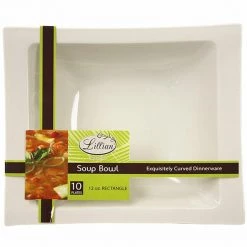 Lillian Tablesettings Rectangular Plastic Dessert Bowls Sahara 5 Oz Elegant Plates
