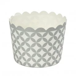 Blue Sky Simcha Collection Scalloped White Silver Baking Cup 20 Ct Baking Cups