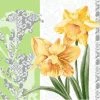 Nicole Fantini Collection Elegant Napkins Golden Blooms Disposable Lunch Paper Napkins 20 Ct
