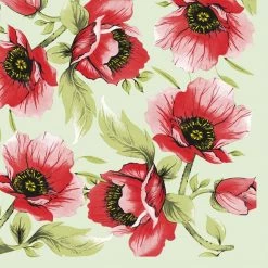 Nicole Fantini Collection Elegant Napkins Merry In Red Disposable Lunch Paper Napkins 20 Ct