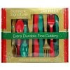 Hanna K Extra Heavy Durable Combo Multi Color Plastic Cutlery