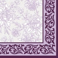 OnlyOneStopShop Purple Petal Pride Disposable Lunch Paper Napkins 20 Ct