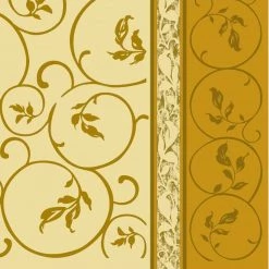 Nicole Fantini Collection Golden Curlicue 2 Disposable Lunch Paper Napkins 20 Ct Elegant Napkins