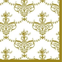 Nicole Fantini Collection Royal Fleur-de-lis Disposable Lunch Paper Napkins 20 Ct