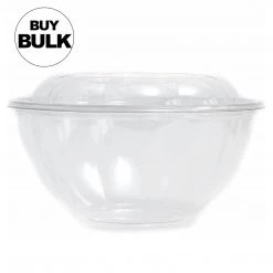 OnlyOneStopShop 24 Oz Salad To-Go Containers - Clear Plastic Disposable Salad Containers/Bowls With Airtight Lids