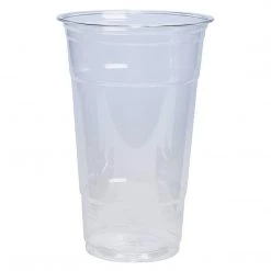 OnlyOneStopShop Smoothie Cups Crystal Ultra Clear PET Plastic Cups 24 Oz