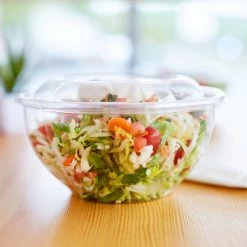 OnlyOneStopShop 24 Oz Salad To-Go Containers - Clear Plastic Disposable Salad Containers/Bowls With Airtight Lids