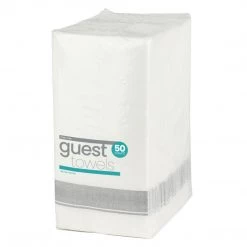 Blue Sky Cloth-Like Dinner Napkins Silver Border Elegant Napkins