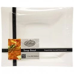 Lillian Tablesettings Rectangular Plastic Dessert Bowls Clear 5 Oz