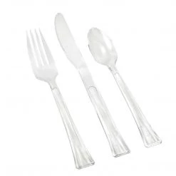 Lillian Tablesettings Extra Strong Quality Premium Plastic Clear Soup Spoons