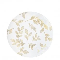 Blue Sky Botanic Collection Leaves And Floral Plastic Salad Plates 7.5"