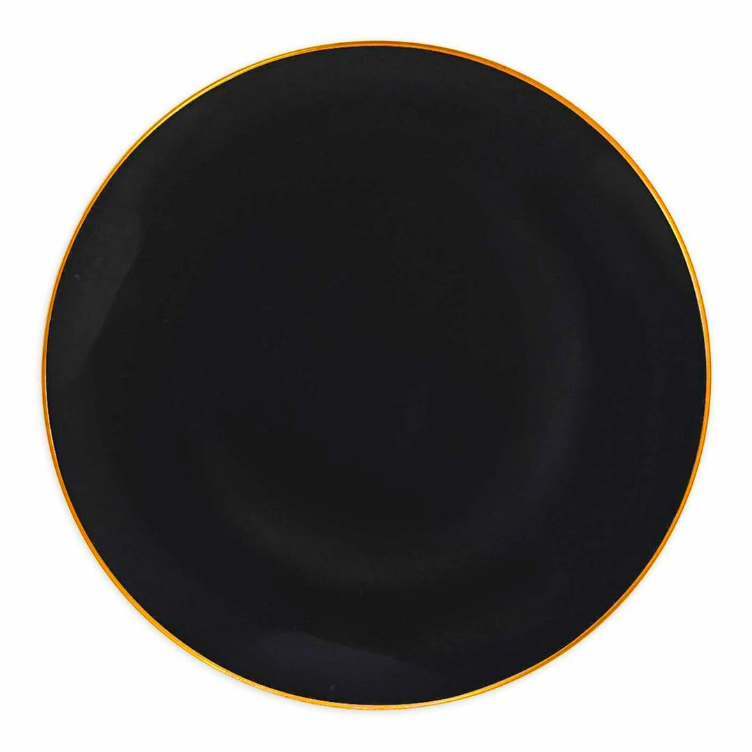 Decorline Elegant Party Sets Organic Collection Dinner Plate Black & Gold Rim Tableware Package 2 Decorline Elegant Party Sets Organic Collection Dinner Plate Black & Gold Rim Tableware Package