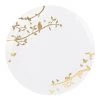 Blue Sky Elegant Plates Spring Collection White And Gold Plastic Dinner Plates 10"