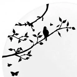 Blue Sky Spring Collection White And Black Plastic Dinner Plates 10