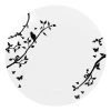 Blue Sky Spring Collection White And Black Plastic Dinner Plates 10"