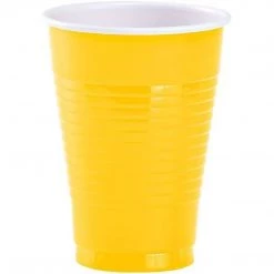 Party Dimensions Sunshine Yellow Co-Ex Plastic Cup 12 Oz