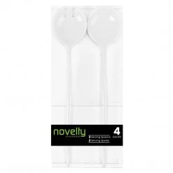 Blue Sky Novelty Serving Plastic Flatware Spoon & Spork White 13" Serving Utensils