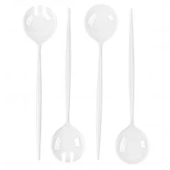 Blue Sky Novelty Serving Plastic Flatware Spoon & Spork White 13