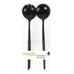 Blue Sky Serving Utensils Novelty Serving Plastic Flatware Spoon & Spork Black 13"