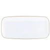 Blue Sky Elegant Trays Organic White Gold Rim Tray Rectangle 10.6″