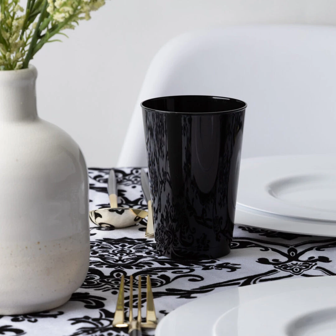 Decorline Tumblers Prime Collection Black HEAVY WEIGHT 12oz Elegant Cups 2 Decorline Tumblers Prime Collection Black HEAVY WEIGHT 12oz Elegant Cups