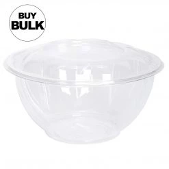 OnlyOneStopShop 32 Oz Salad To-Go Containers - Clear Plastic Disposable Salad Containers/Bowls With Airtight Lids