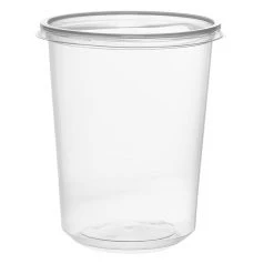 OnlyOneStopShop 32 Oz. Lightweight Clear Plastic Round Deli Container With Lids Deli Storage Containers