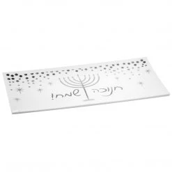 Lillian Tablesettings Chanukah Heavyweight Plastic Rectangle Tray 13
