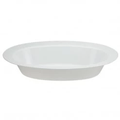 Lillian Serving Bowls Pebbled Pearl Plastic Oval Serving Bowl 32 Oz