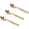 Decorline Gold Mini Plastic Spoons 4.5"