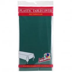 Party Dimensions Tablecloths & Placemats Tablecover Plastic Hunter Green Rectangular 54'' X 108''
