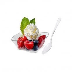 Mini Entertainers Lillian Tablesettings Mini Plastic Twist Dish Clear 5 Oz