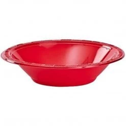 Hanna K. Signature Plastic Bowl Red 15 Oz Plastic Bowls