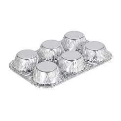 Nicole Collection Disposable Aluminum Muffin Foil Pan 6 Cups