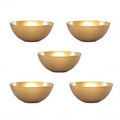 Hanna K Signature Gold Plastic Bowl 60 Oz Serving Bowls